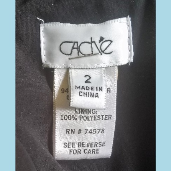 CACHE Black One Shoulder Rhinestone Evening Gown - Picture 5 of 5